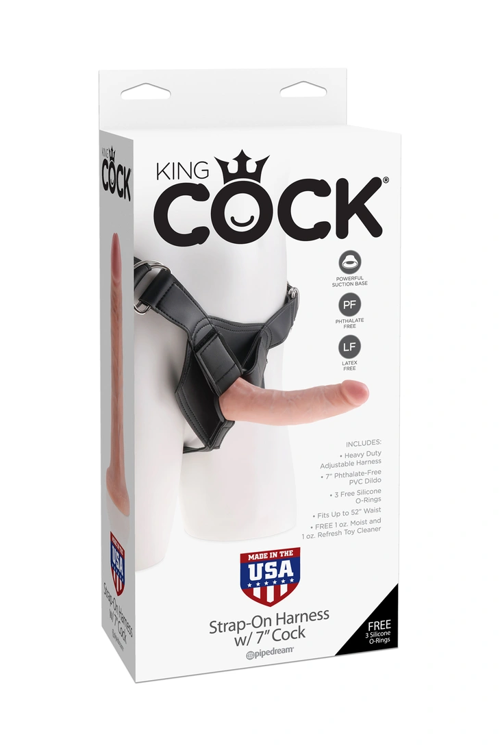 Страпон Harness со съемной насадкой King Cock 7