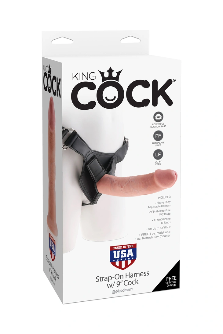 Страпон на ремешке King Cock 9