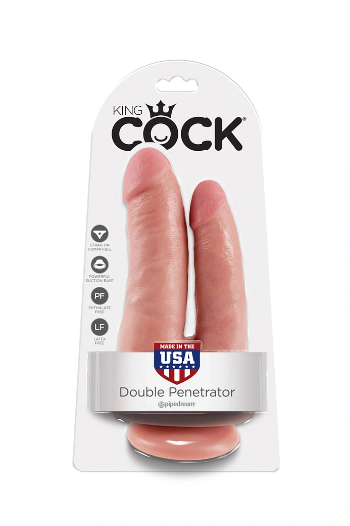 Фаллоимитатор для двойной стимуляции "Король" l 20,9 см, ø 3,5-4,5 см