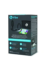 Эрекционное кольцо "B-Vibe Snug & Tug" с анальным плагом