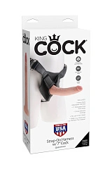 Страпон Harness со съемной насадкой King Cock 7