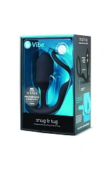 Эрекционное кольцо "B-Vibe Snug & Tug" с анальным плагом